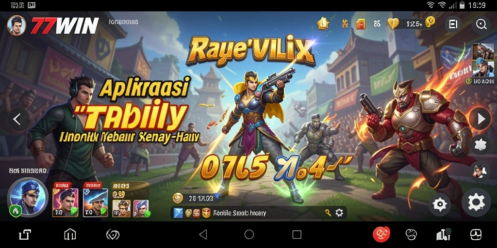 Tampilan antarmuka aplikasi 77WIN untuk manajemen tugas dan pengingat.