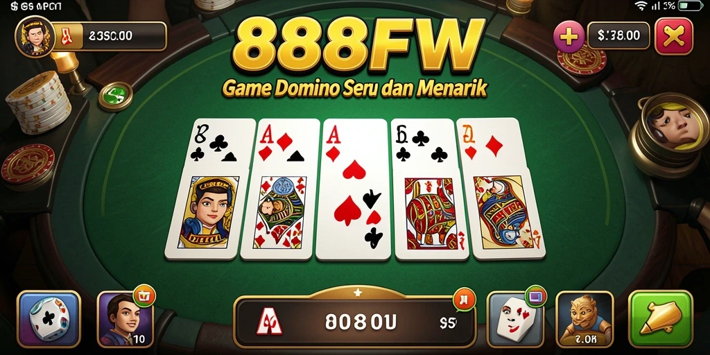 Screenshot gameplay Domino yang menampilkan momen seru dari 888FW.