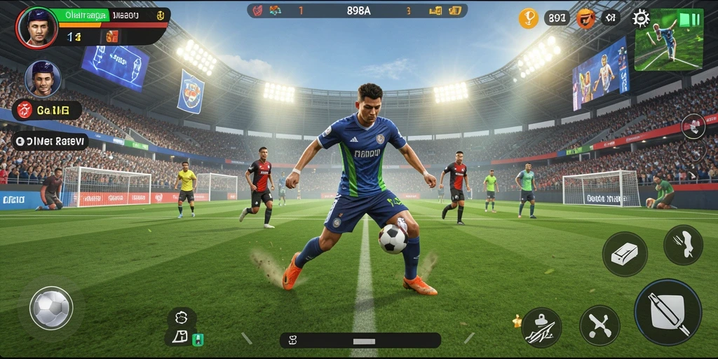 Screenshot gameplay 898A yang menampilkan aksi seru olahraga.