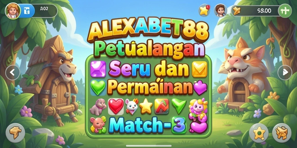 Screenshot gameplay menarik dari ALEXABET88 dalam aksi Match-3.