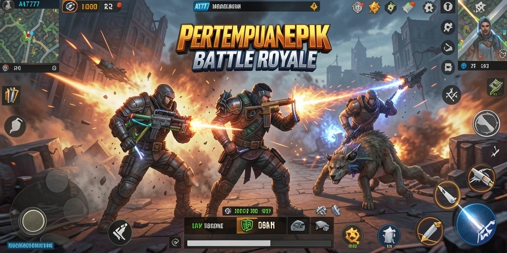 Gameplay seru AT777 dalam pertempuran Battle Royale.