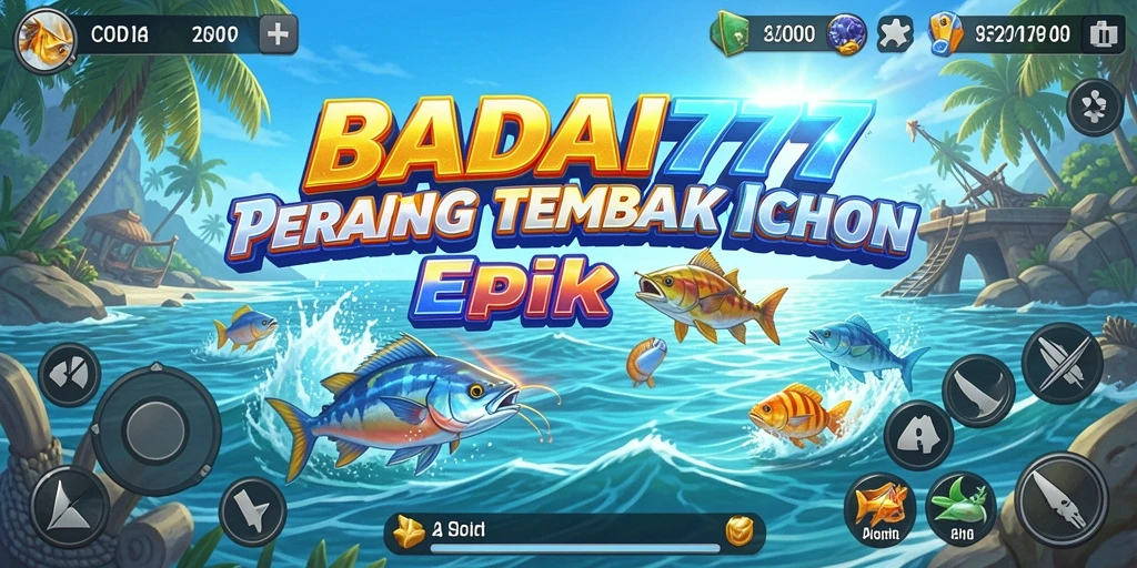 Screenshot menampilkan aksi seru dalam Tembak Ikan BADAI777.