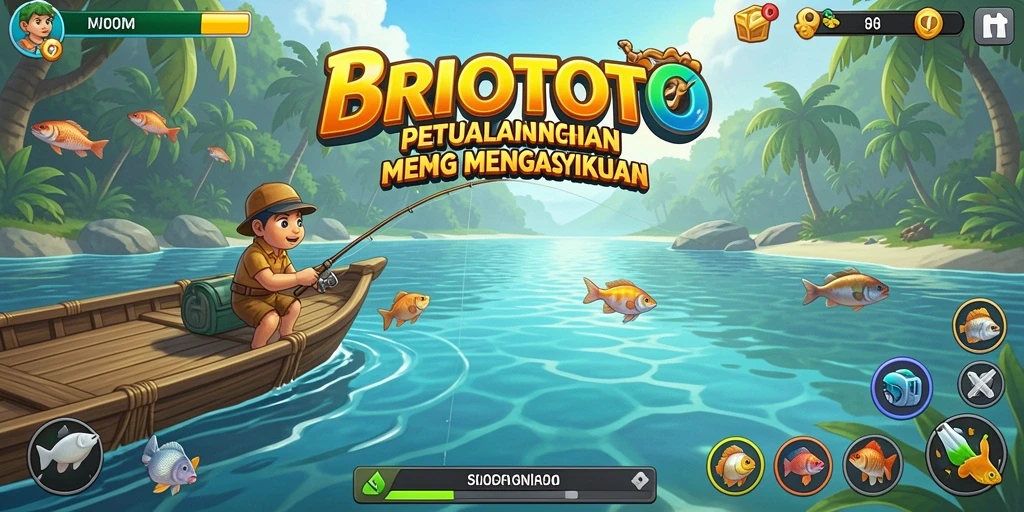 Tangkapan ikan yang mengesankan dalam gameplay BRIOTOTO.