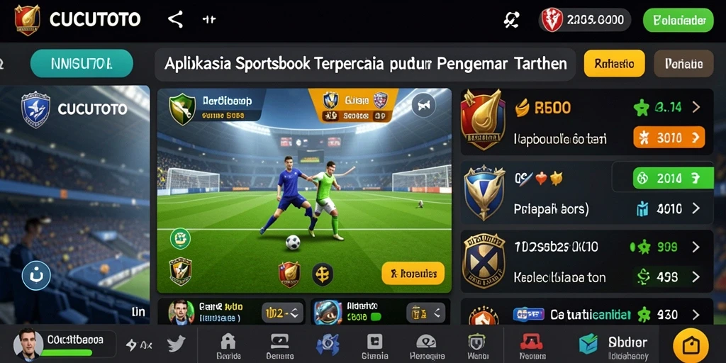 Tampilan gameplay CUCUTOTO saat memasang taruhan olahraga.