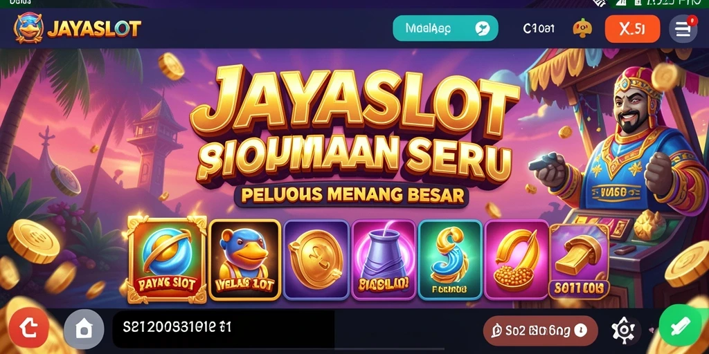 Tampilan gameplay JAYASLOT yang menarik dan penuh warna.