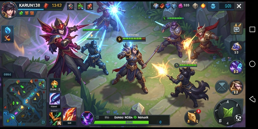 Tampilan gameplay seru dari KARUN138 dalam pertarungan mojang.