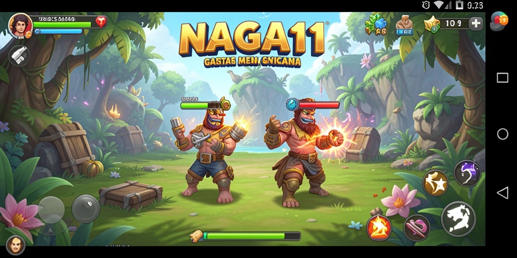 Tangkapan layar gameplay NAGA11 yang menarik dan penuh aksi.