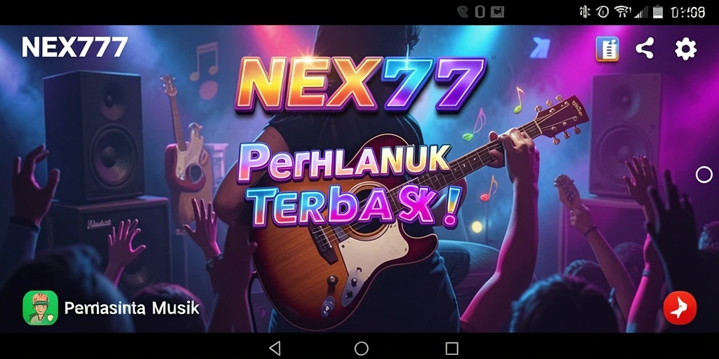 Tampilan gameplay NEX777 dengan musik yang menarik dan tantangan seru.