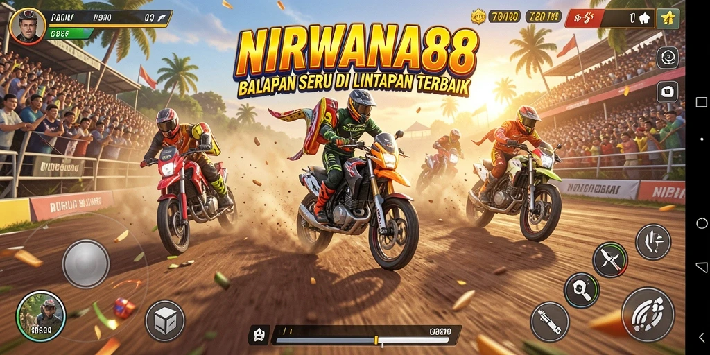 Gameplay balapan seru dan menantang di NIRWANA88.