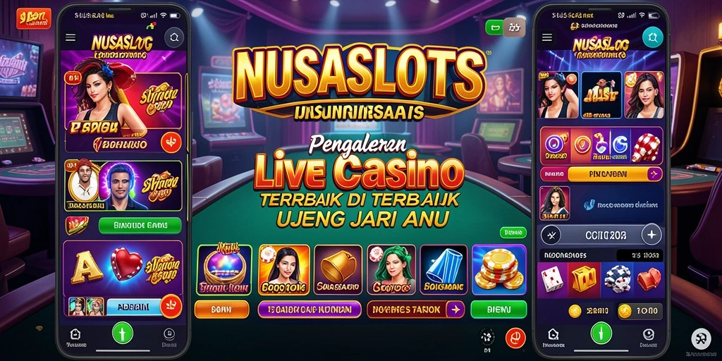 Screenshot NUSASLOTS menampilkan gameplay Live Casino yang seru dan interaktif.