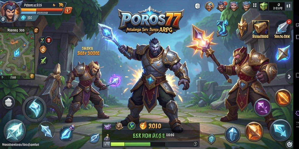 Tampilan menarik gameplay ARPG POROS77 dengan pertarungan seru.
